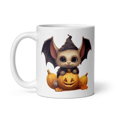Halloween Cute Bat 1 White Coffee Mug