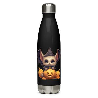 Halloween Cute Bat 1 Stainless Steel Water Bottle
