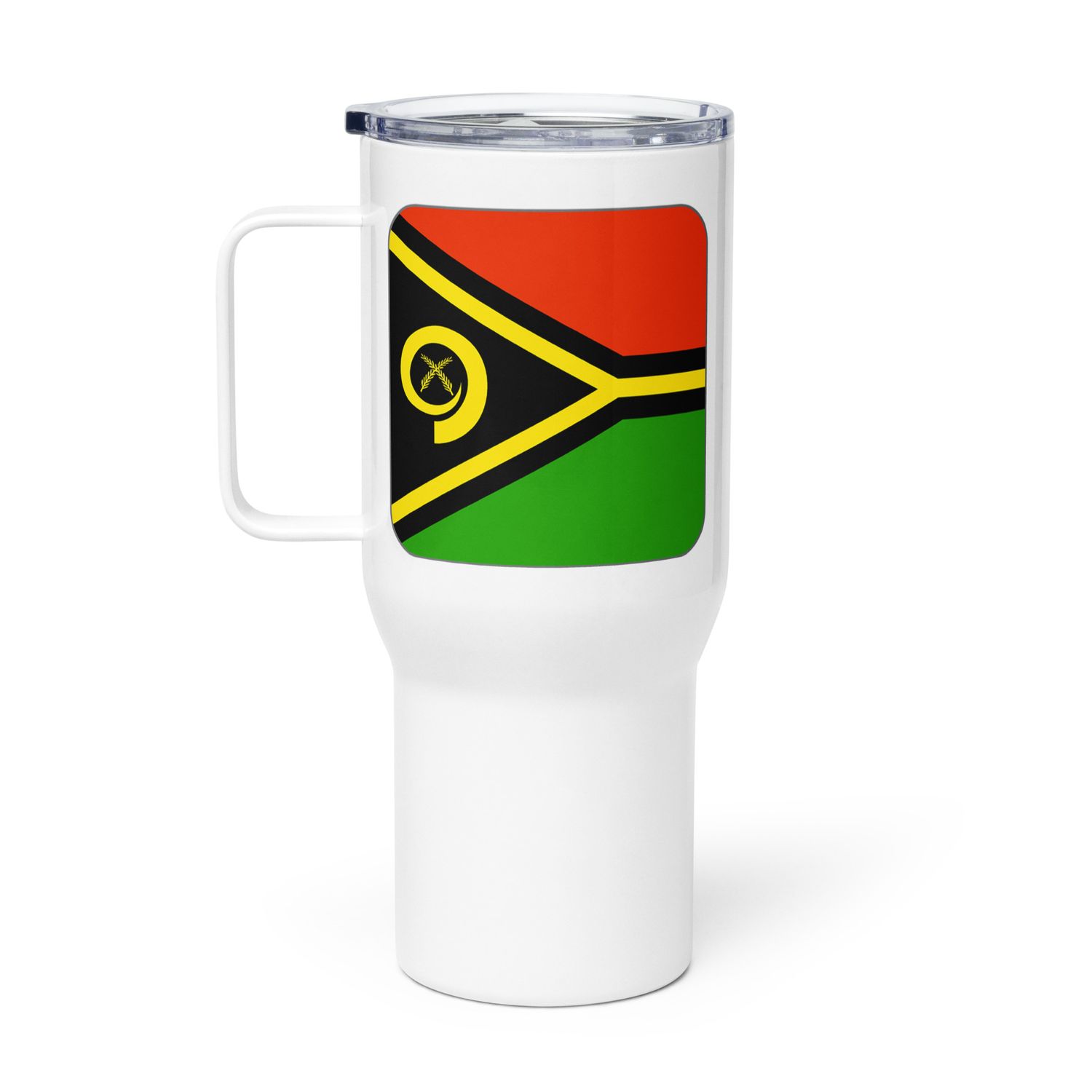 Vanuatu Flag Travel Mug with a Handle
