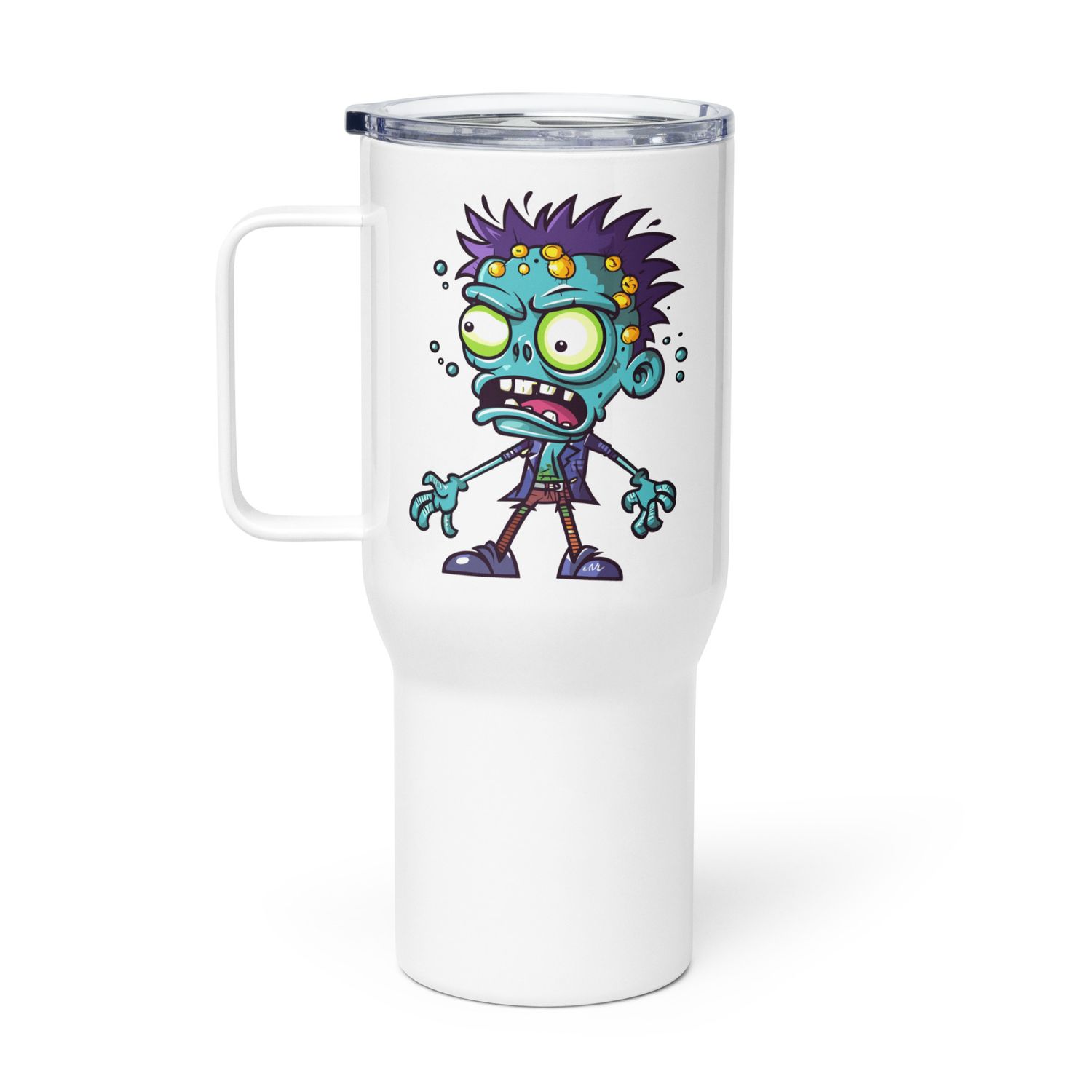 Halloween Cartoon Zombie 1 Travel Mug with a Handle