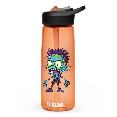 Halloween Cartoon Zombie 1 Sports Water Bottle
