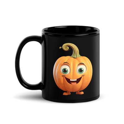 Halloween Happy Pumpkin 1 Black Coffee Mug