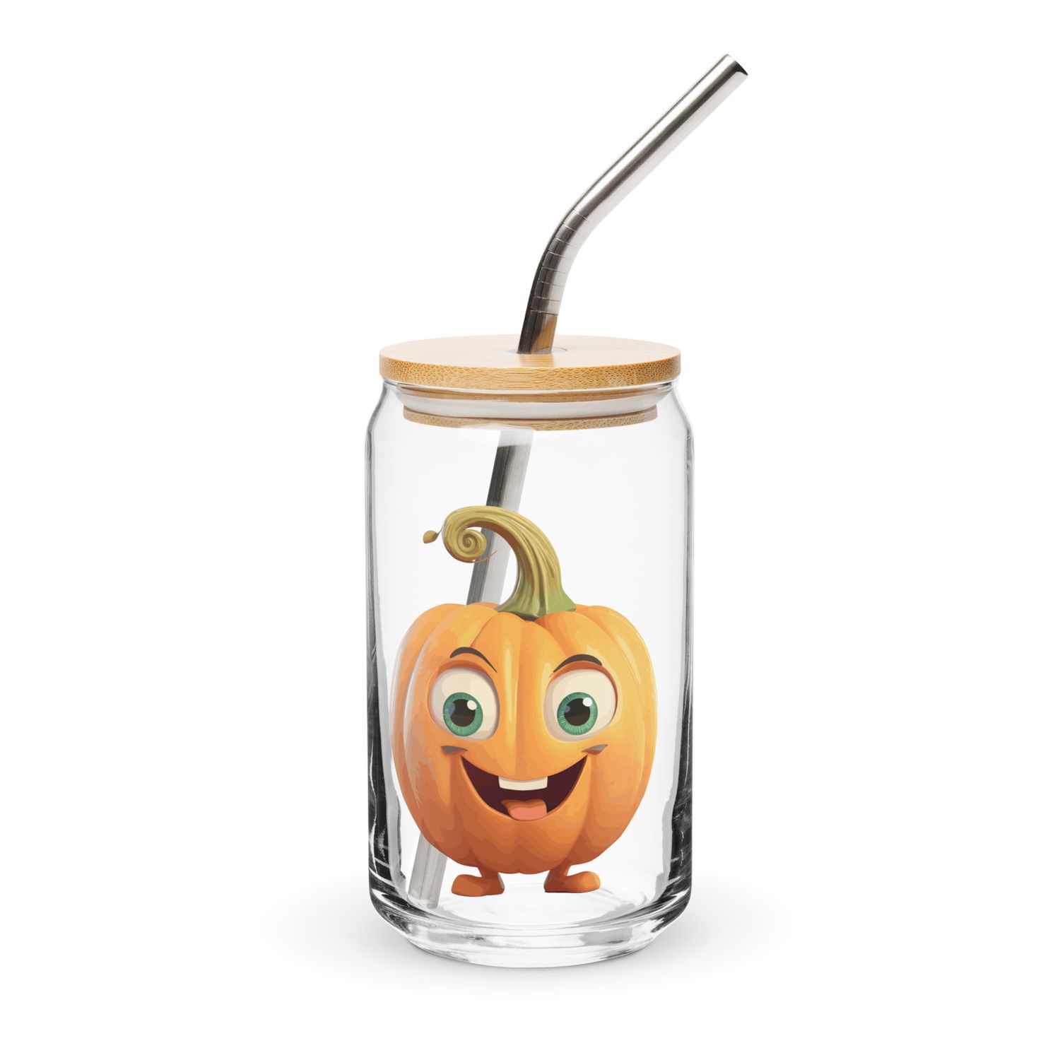 Halloween Happy Pumpkin 1 Can-Shaped Glass