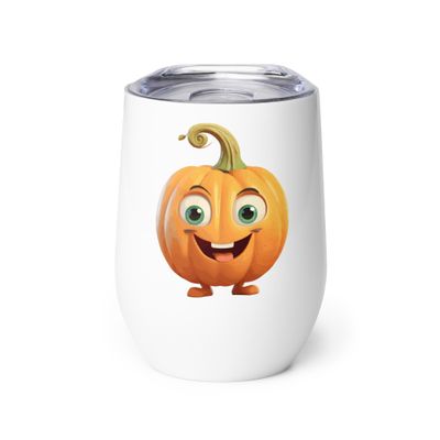 Halloween Happy Pumpkin 1 Wine Tumbler