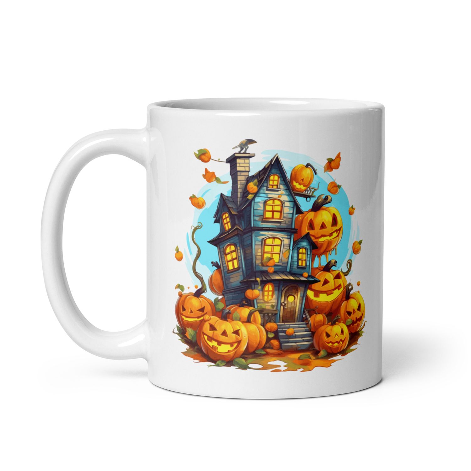Halloween Haunted House 1 White Coffee Mug