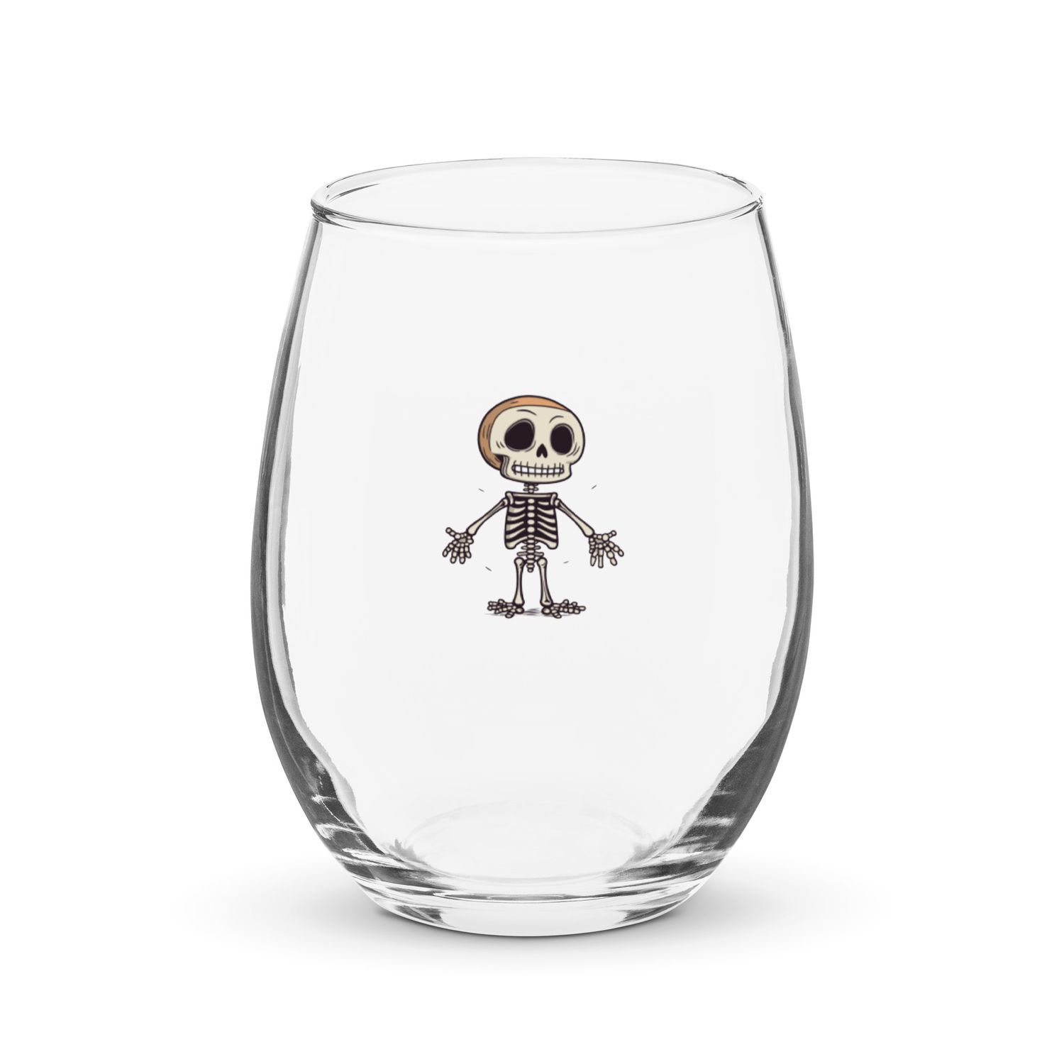 Halloween Skeleton 1 Stemless Wine Glass