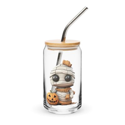 Halloween Mummy 1 Can-Shaped Glass