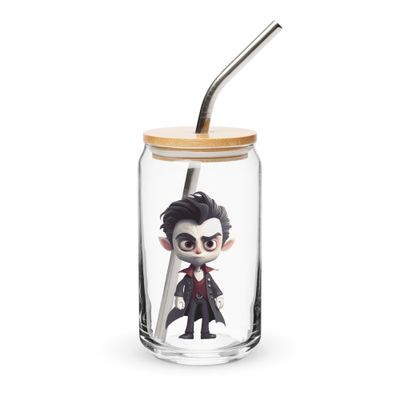Halloween Vampire Boy 1 Can-Shaped Glass