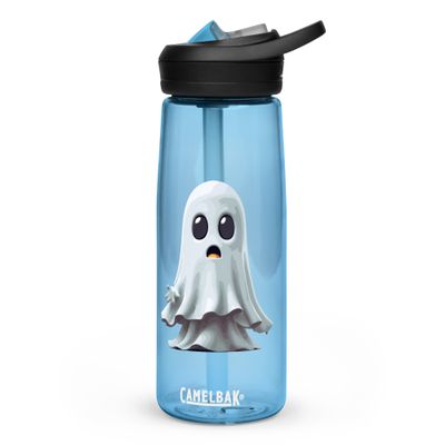 Halloween White Ghost 1 Sports Water Bottle