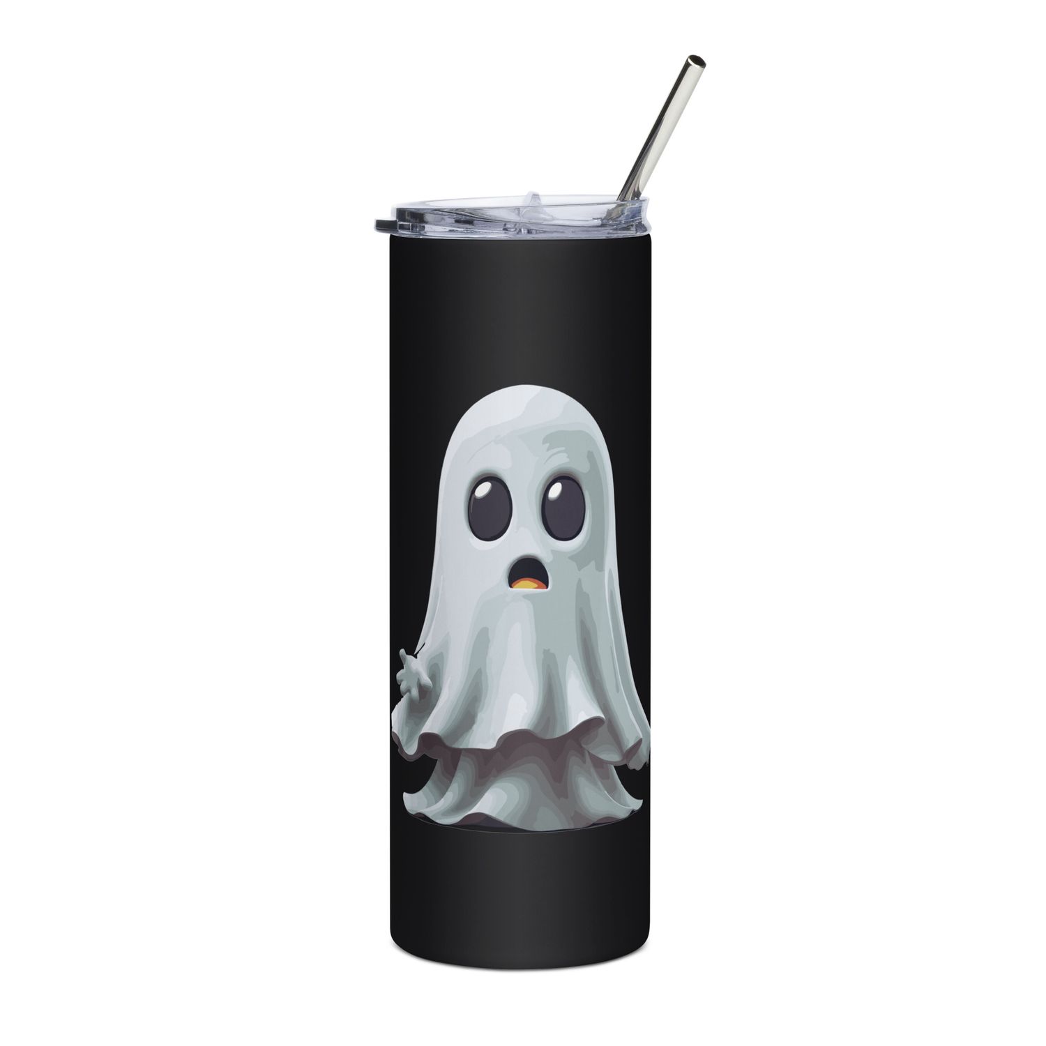 Halloween White Ghost 1 Stainless Steel Tumbler