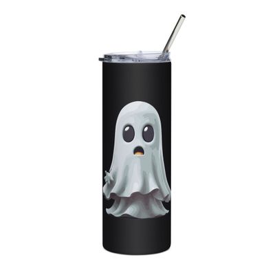 Halloween White Ghost 1 Stainless Steel Tumbler