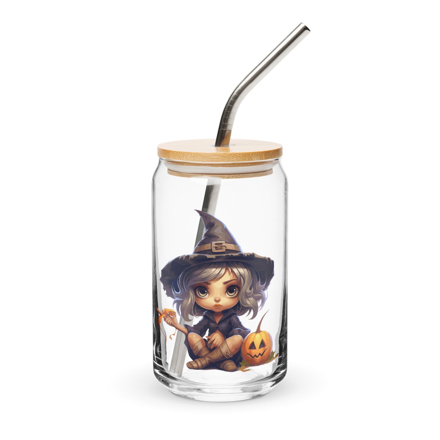 Halloween Witch 1 Can-Shaped Glass