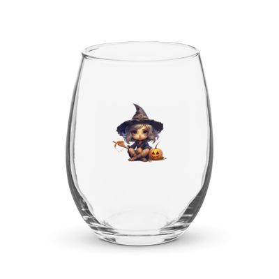 Halloween Witch 1 Stemless Wine Glass