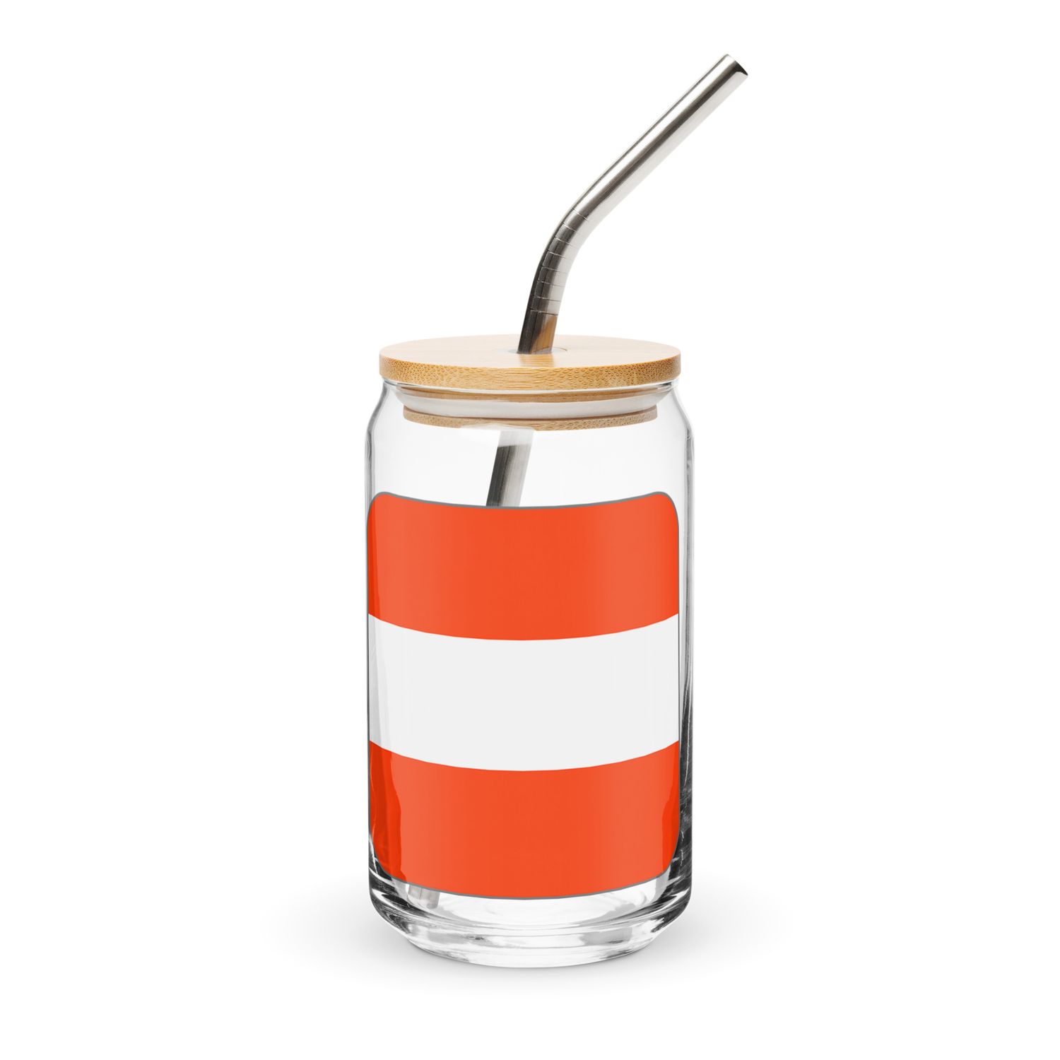 Austria Flag Can-Shaped Glass