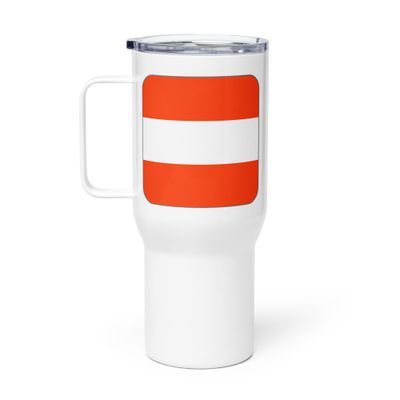 Austria Flag Travel Mug with a Handle