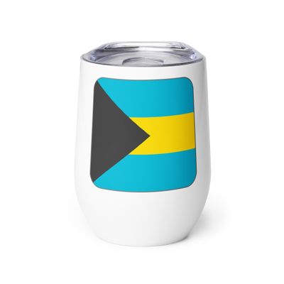 Bahamas Flag Wine Tumbler