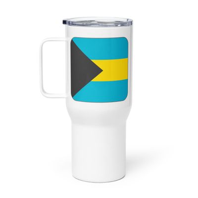 Bahamas Flag Travel Mug with a Handle