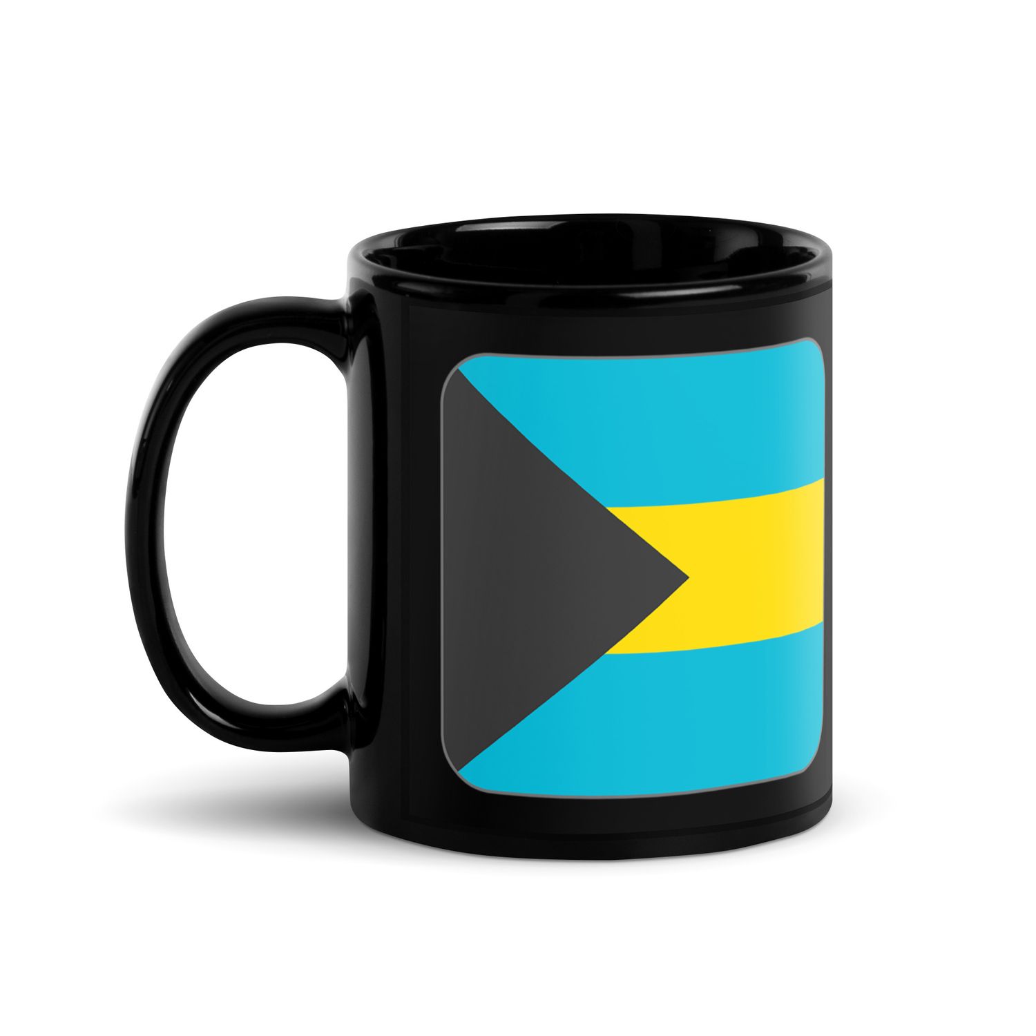 Bahamas Flag Black Coffee Mug