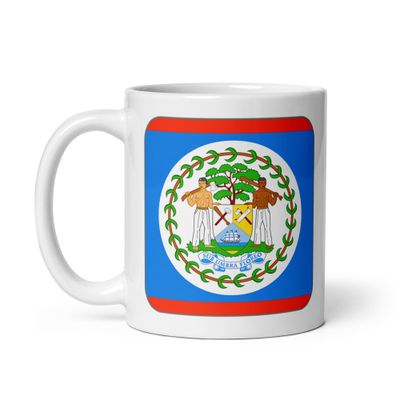 Belize Flag White Coffee Mug