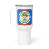 Belize Flag Travel Mug with a Handle