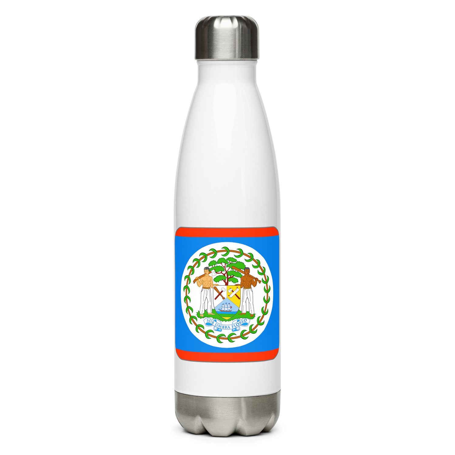 Belize Flag Stainless Steel Water Bottle