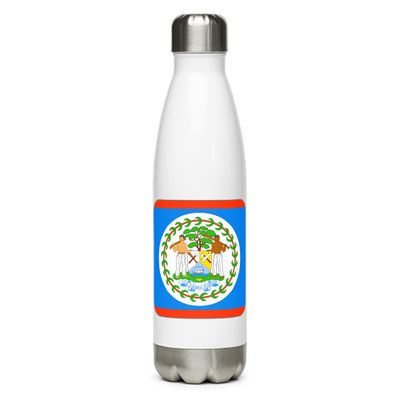 Belize Flag Stainless Steel Water Bottle