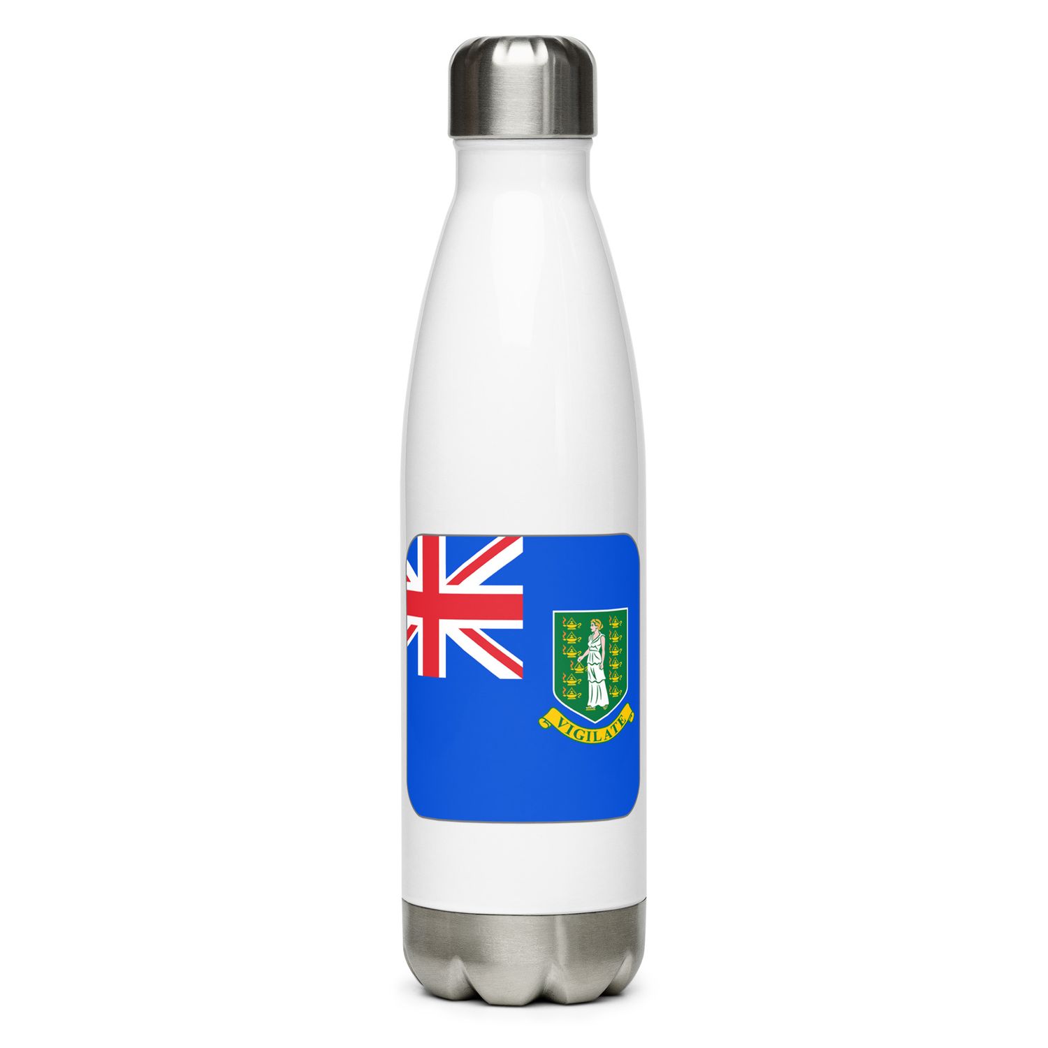 British Virgin Islands Flag Stainless Steel Water Bottle