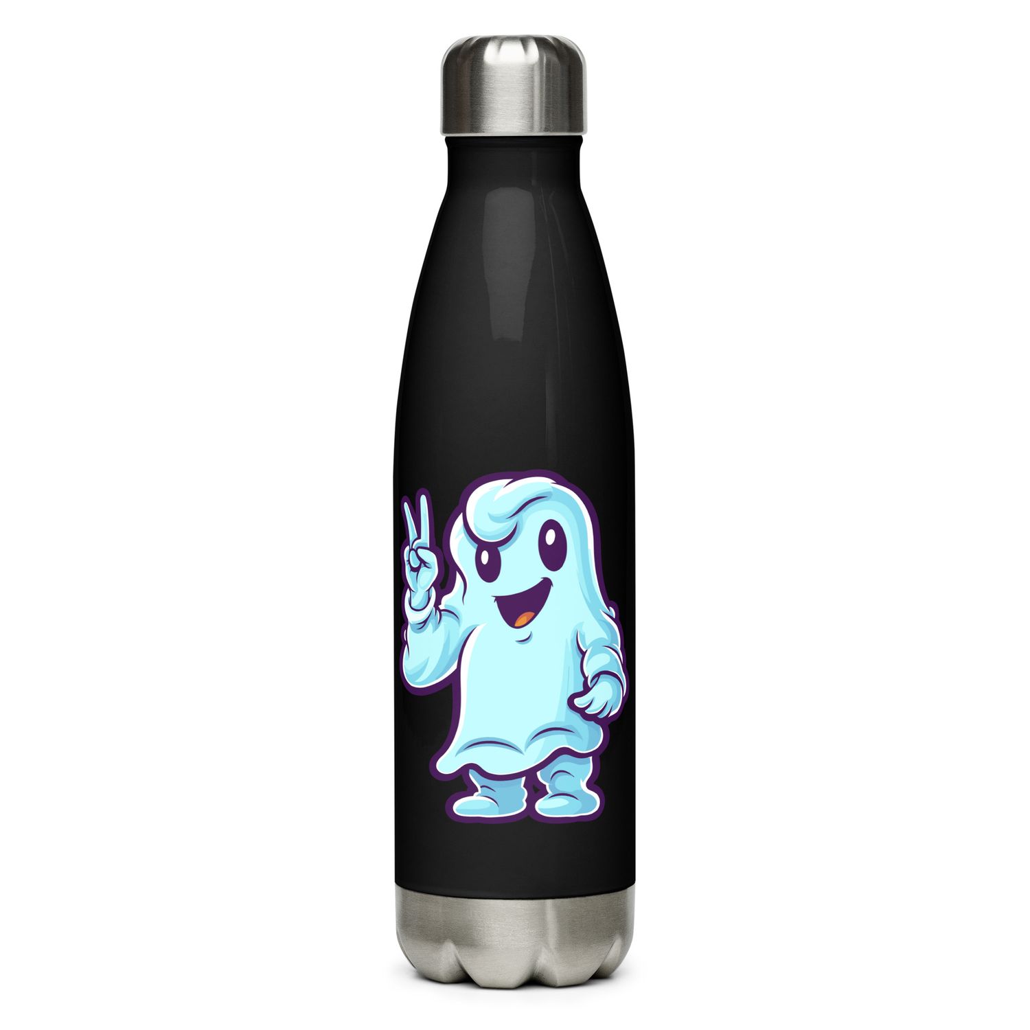 Halloween Ghost Pointing 1 Stainless Steel Water Bottle