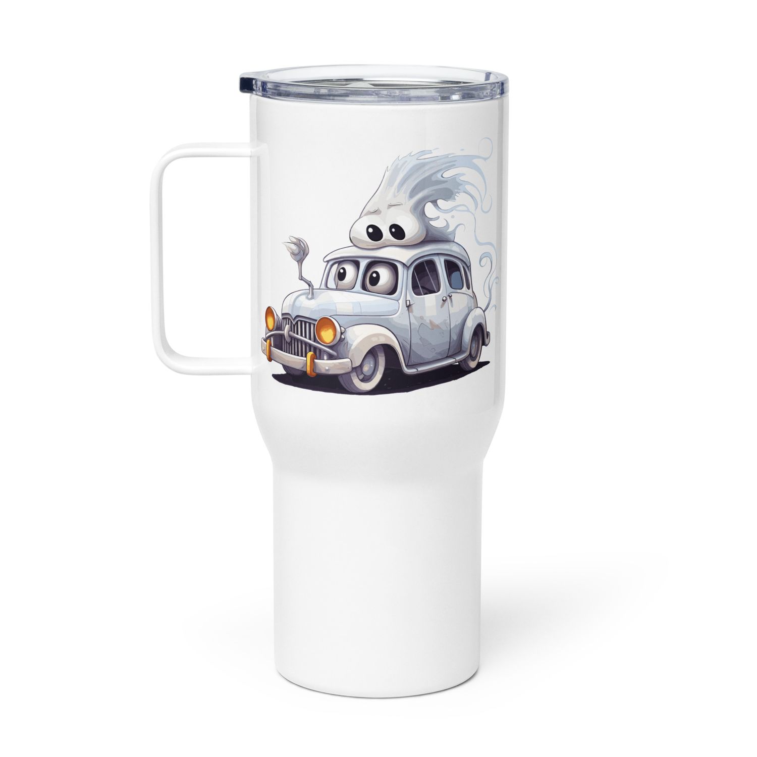 Halloween Haunted Car 1 Travel Mug with a Handle
