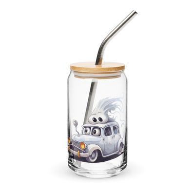 Halloween Haunted Car 1 Can-Shaped Glass
