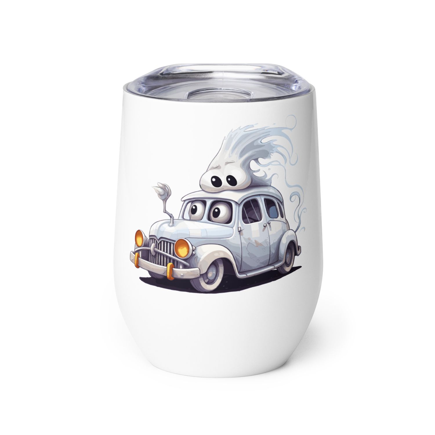 Halloween Haunted Car 1 Wine Tumbler