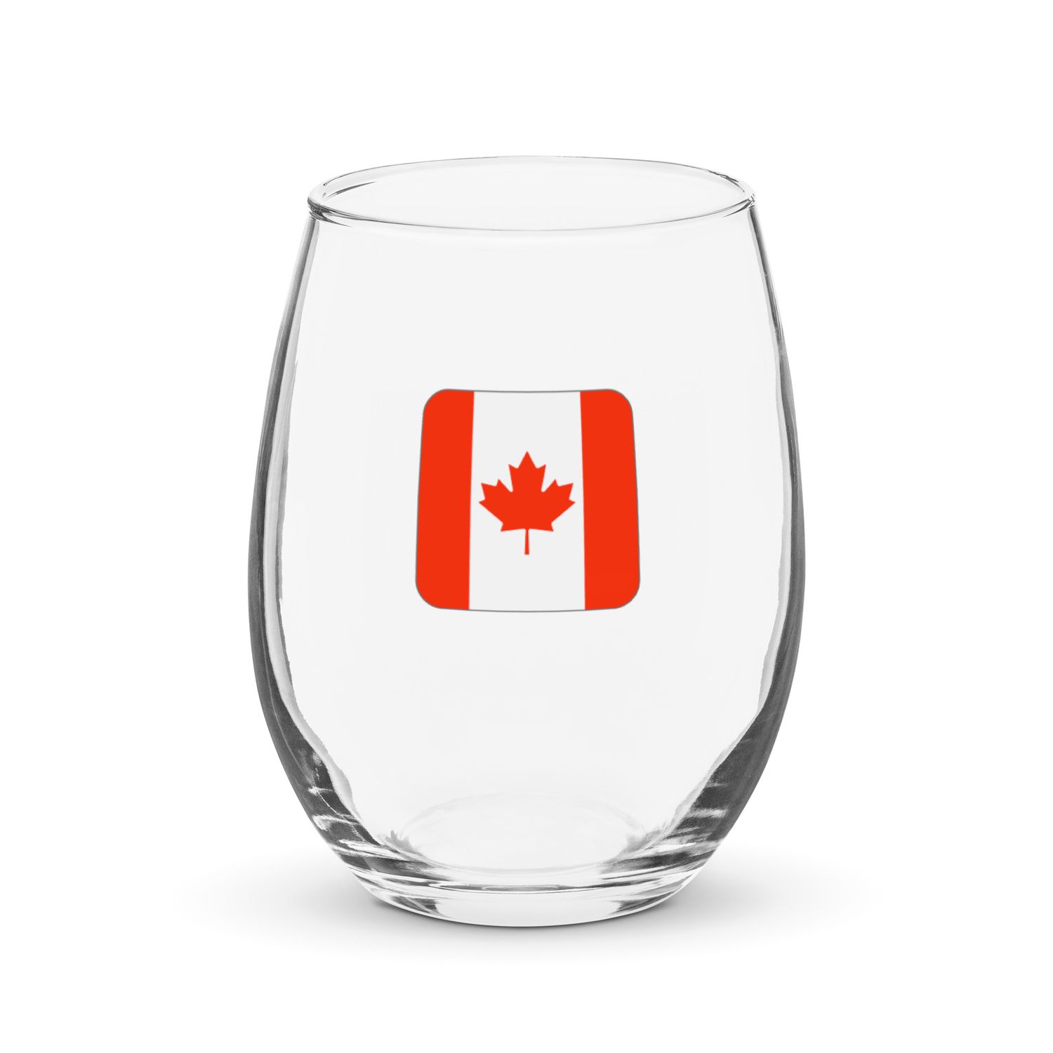Canada Flag Stemless Wine Glass