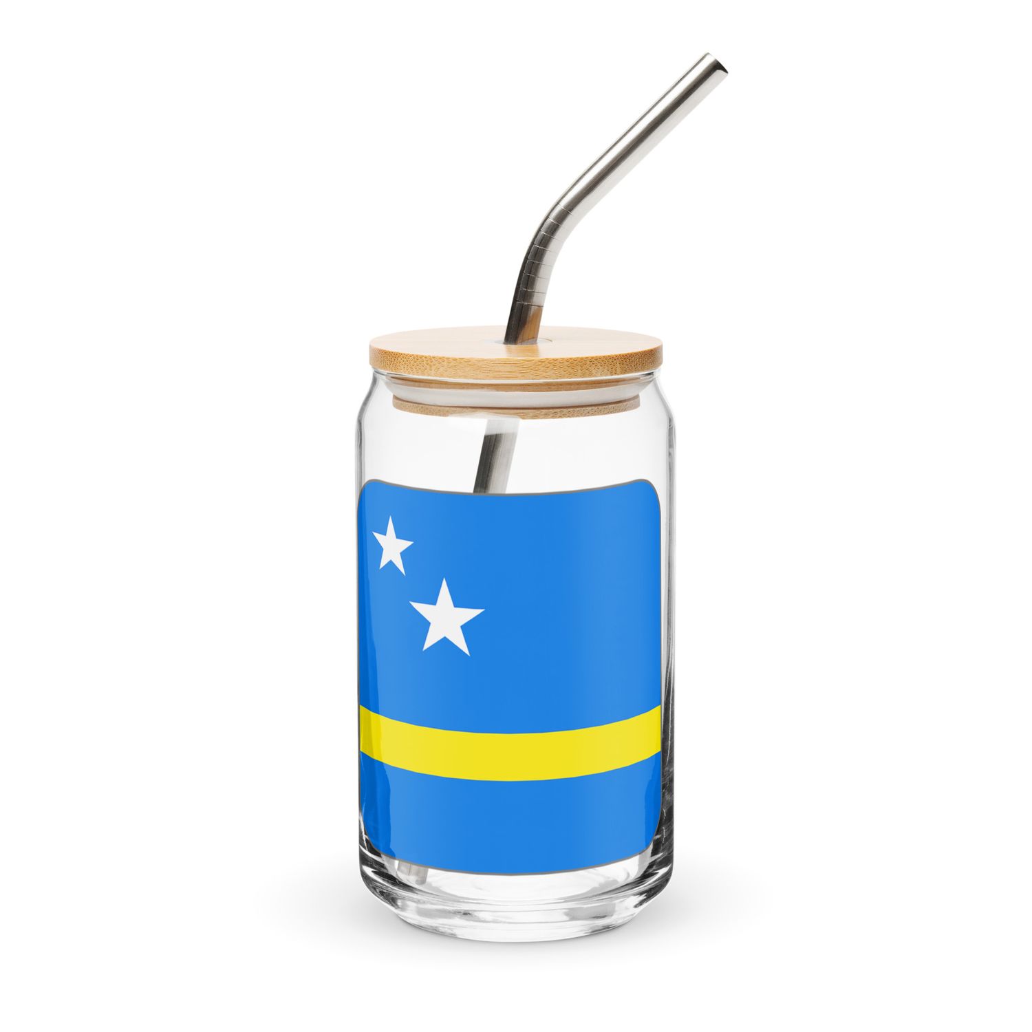 Curaçao Flag Can-Shaped Glass