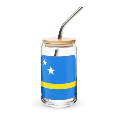 Curaçao Flag Can-Shaped Glass