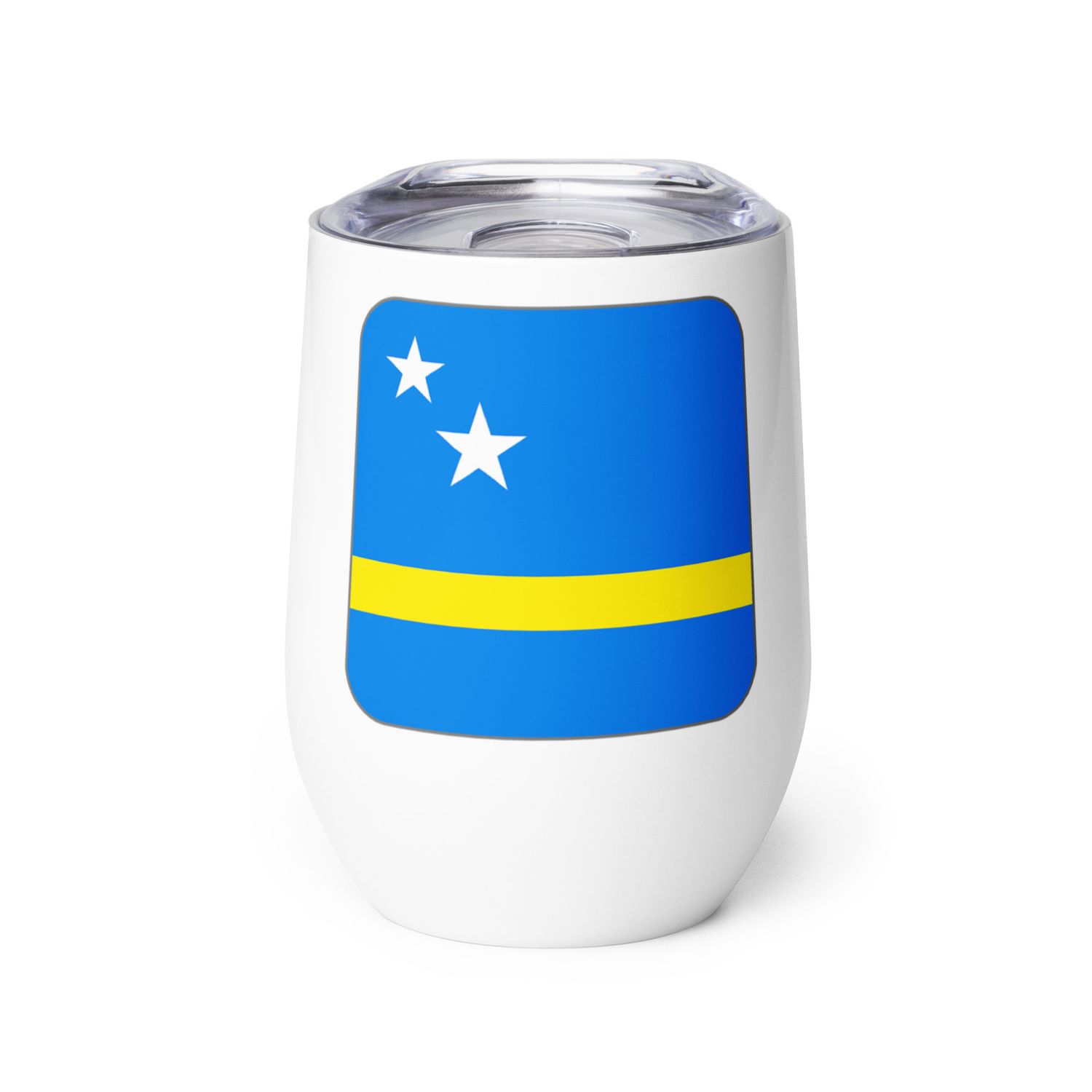 Curaçao Flag Wine Tumbler