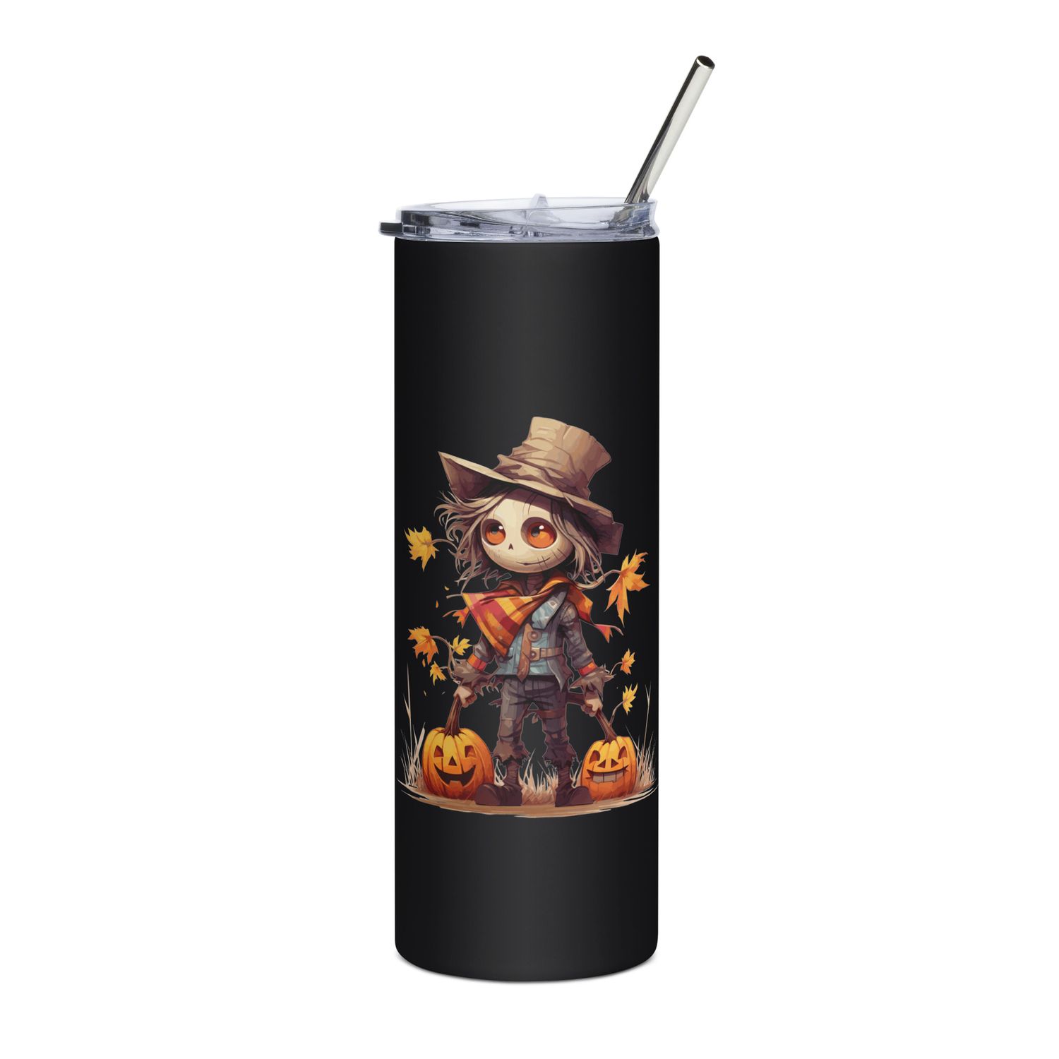 Halloween Scarecrow Boy Pumpkin 1 Stainless Steel Tumbler