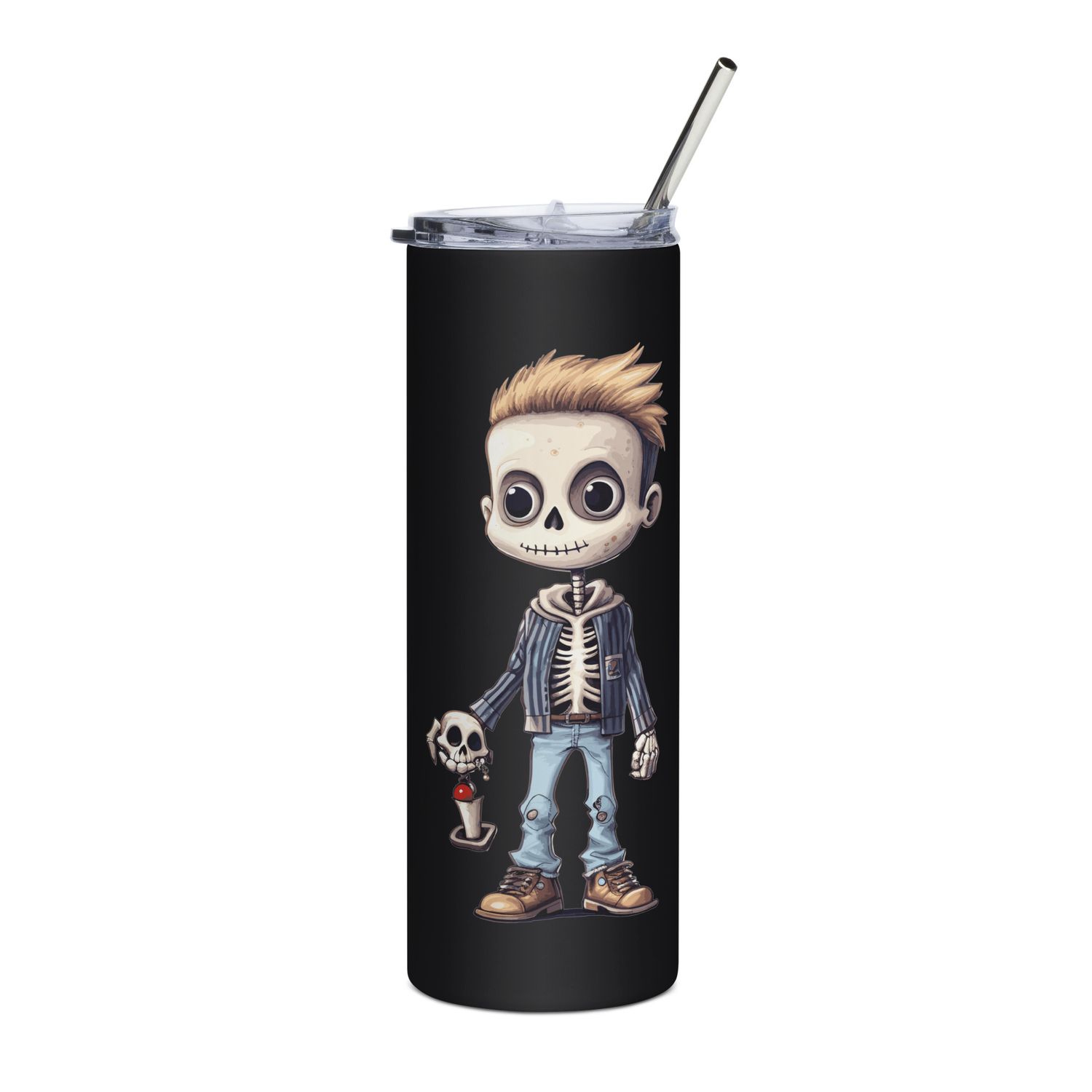 Halloween Skeleton Boy 1 Stainless Steel Tumbler