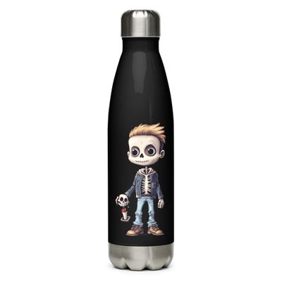 Halloween Skeleton Boy 1 Stainless Steel Water Bottle