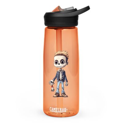 Halloween Skeleton Boy 1 Sports Water Bottle