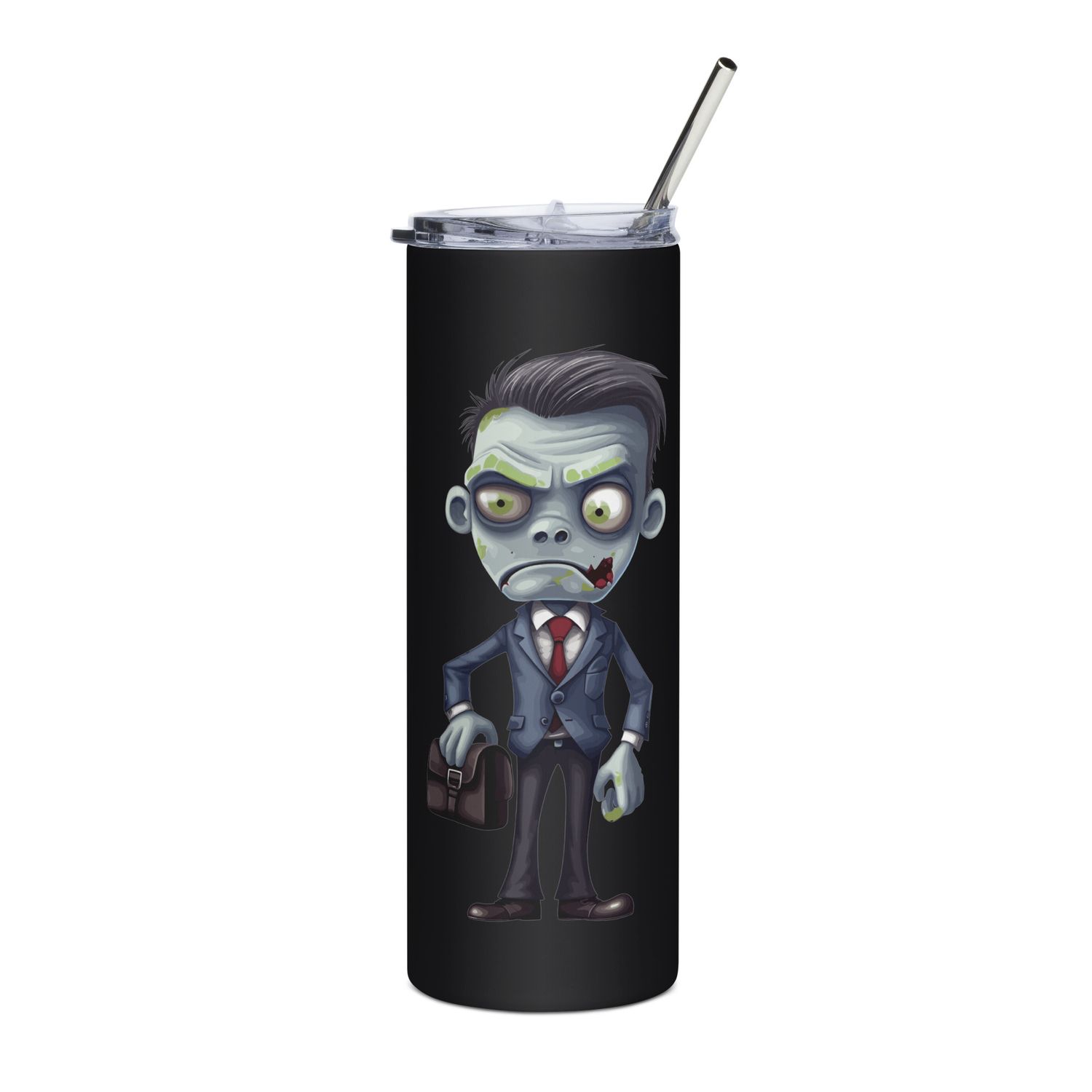 Halloween Zombie in a Suit 1 Stainless Steel Tumbler