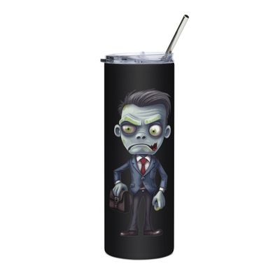 Halloween Zombie in a Suit 1 Stainless Steel Tumbler