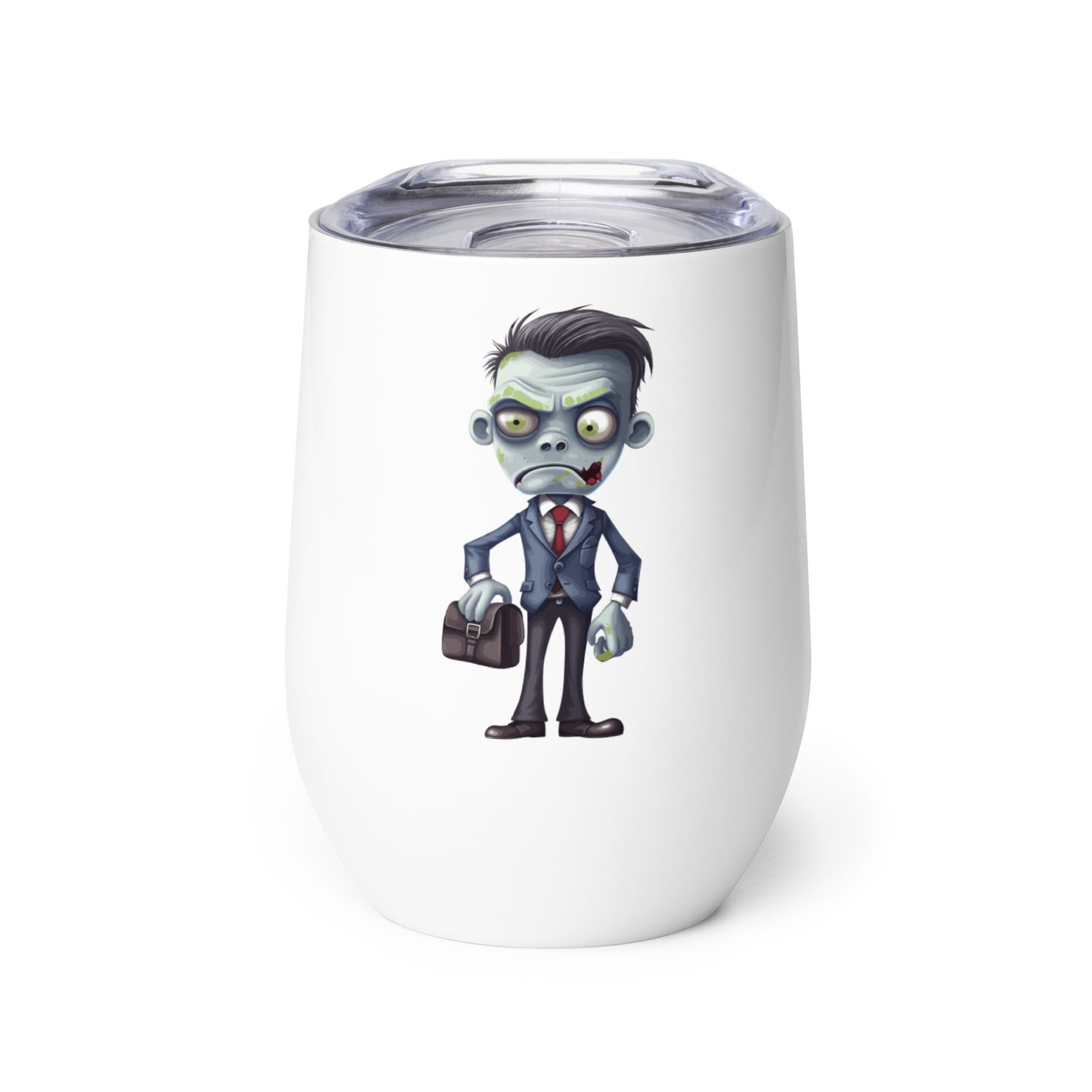 Halloween Zombie in a Suit 1 Wine Tumbler