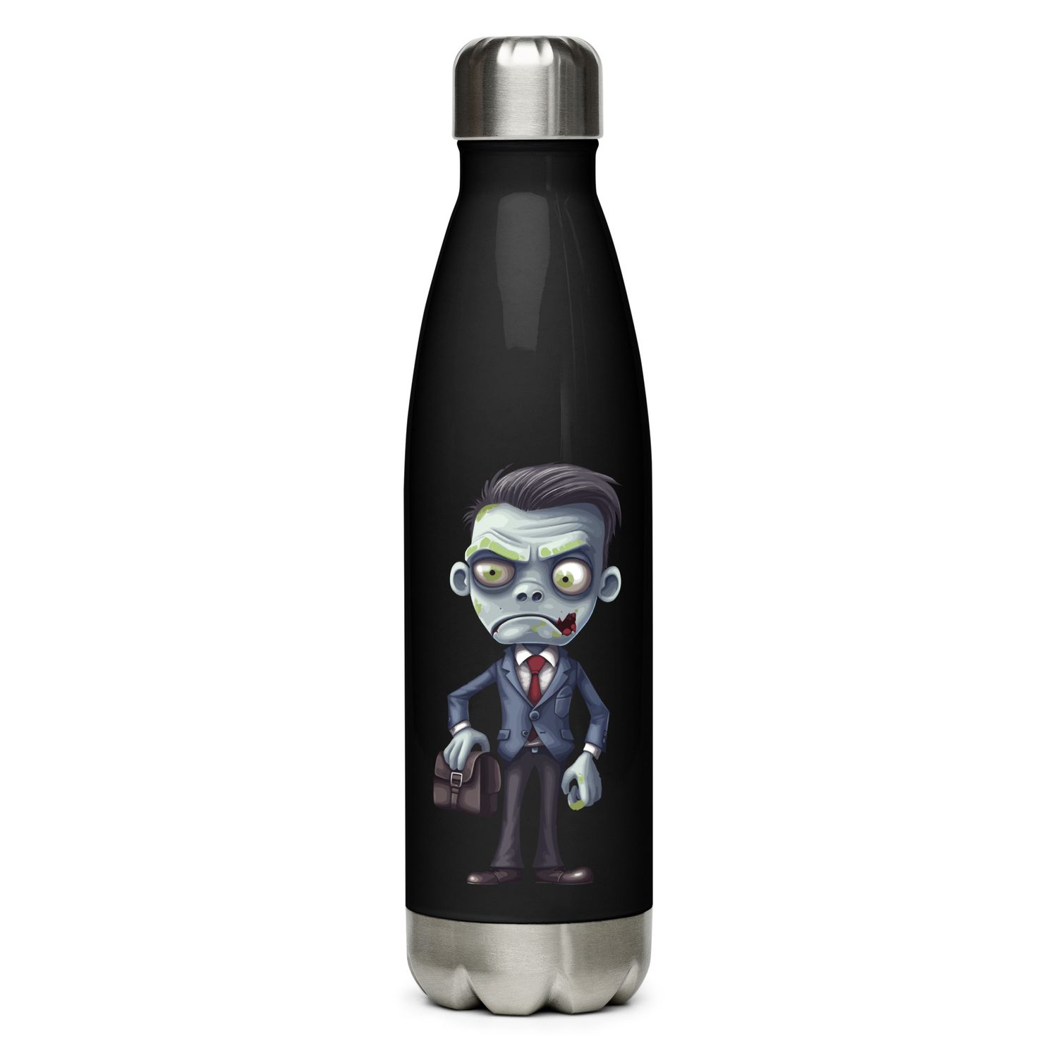 Halloween Zombie in a Suit 1 Stainless Steel Water Bottle