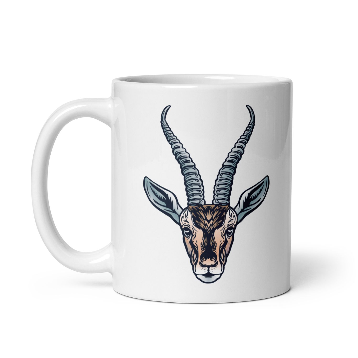 African Gazelle Portrait White Coffee Mug