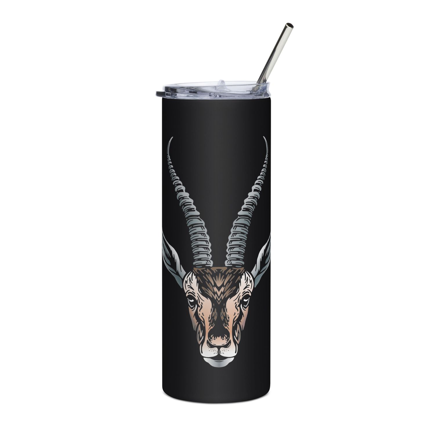 African Gazelle Portrait Stainless Steel Tumbler