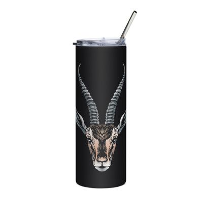 African Gazelle Portrait Stainless Steel Tumbler
