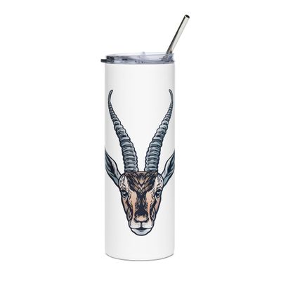 African Gazelle Portrait Stainless Steel Tumbler