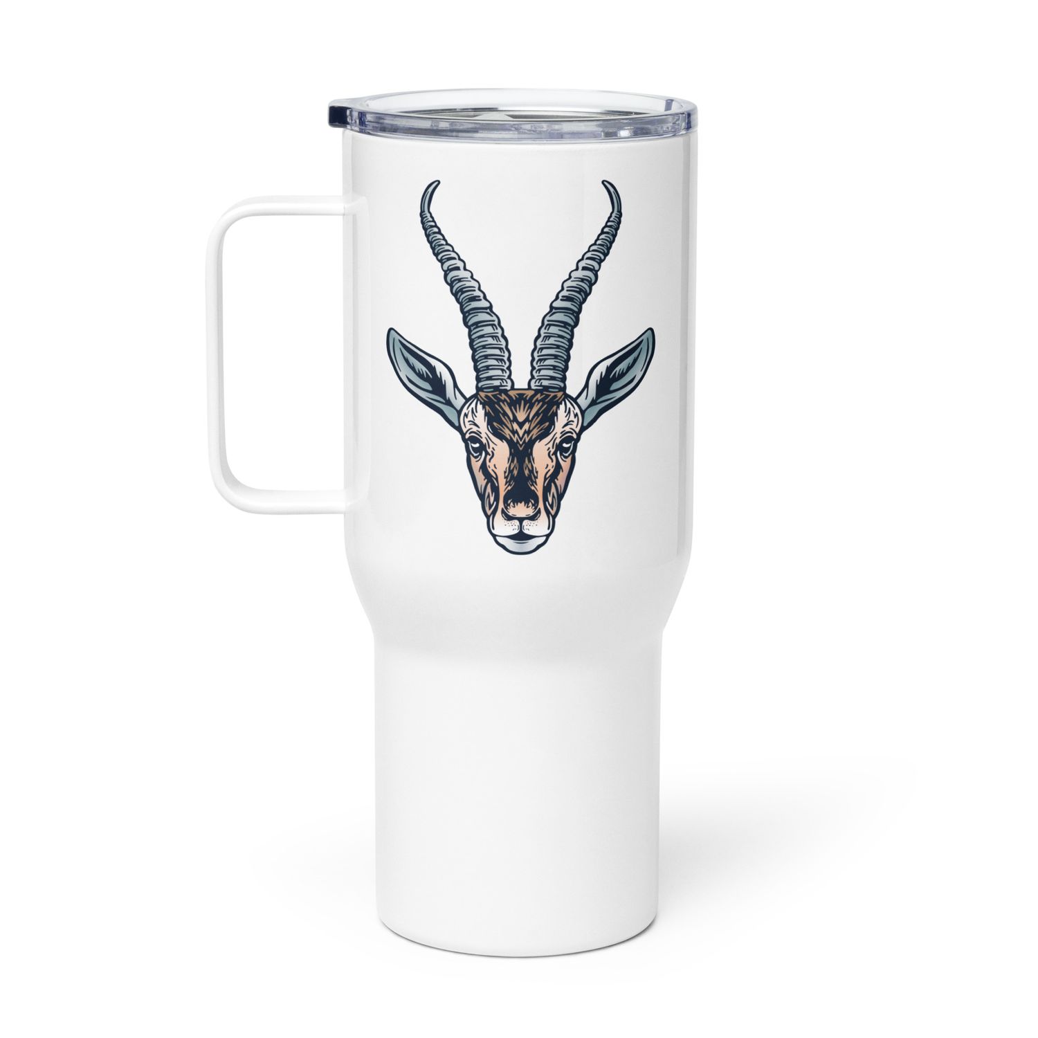 African Gazelle Portrait Travel Mug with a Handle