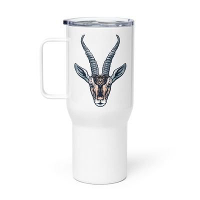 African Gazelle Portrait Travel Mug with a Handle