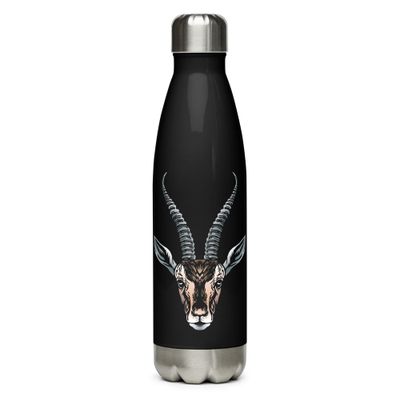 African Gazelle Portrait Stainless Steel Water Bottle